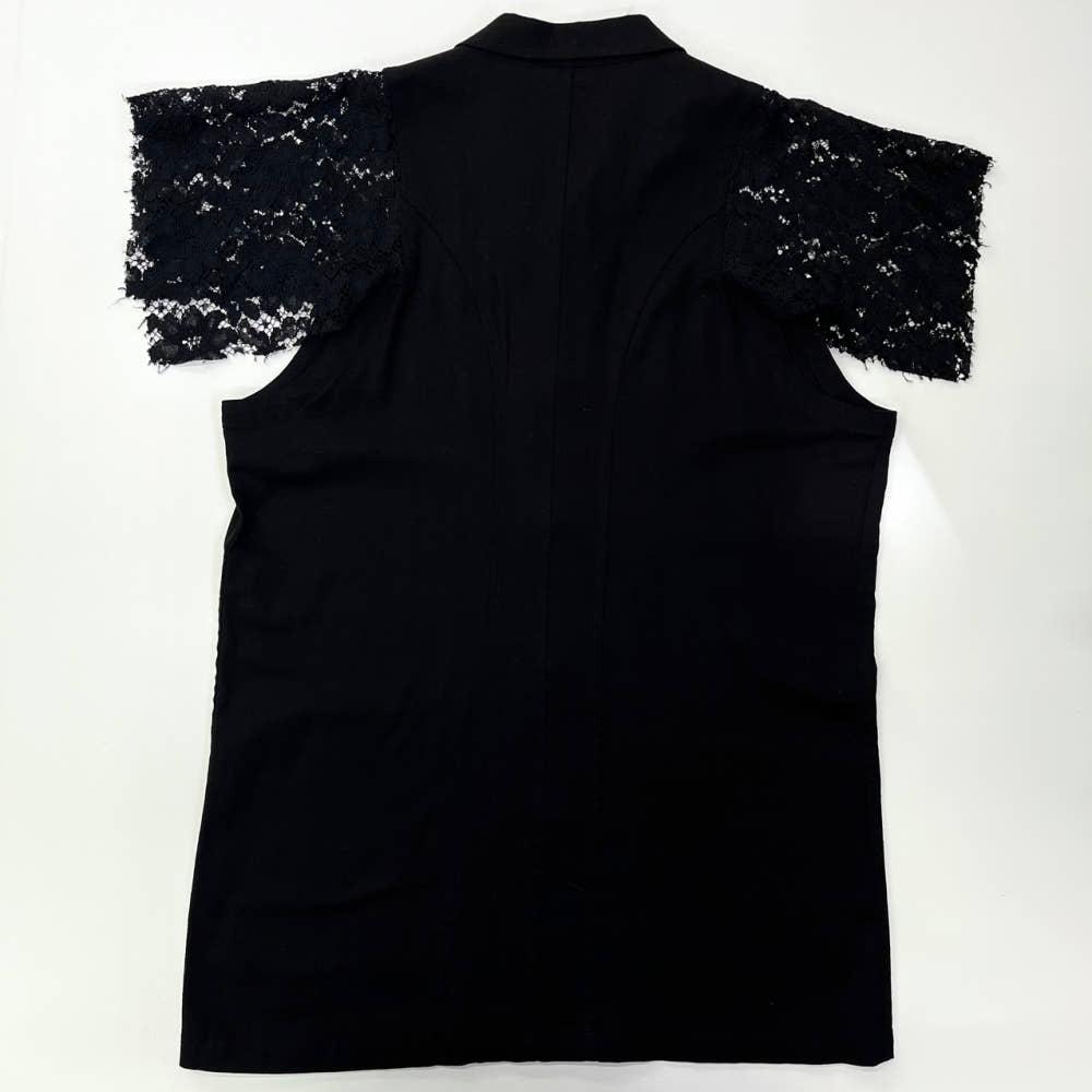 (중고) Yohji yamamoto 요지야마모토 시스루 레이스 반팔 미디 원피스 4