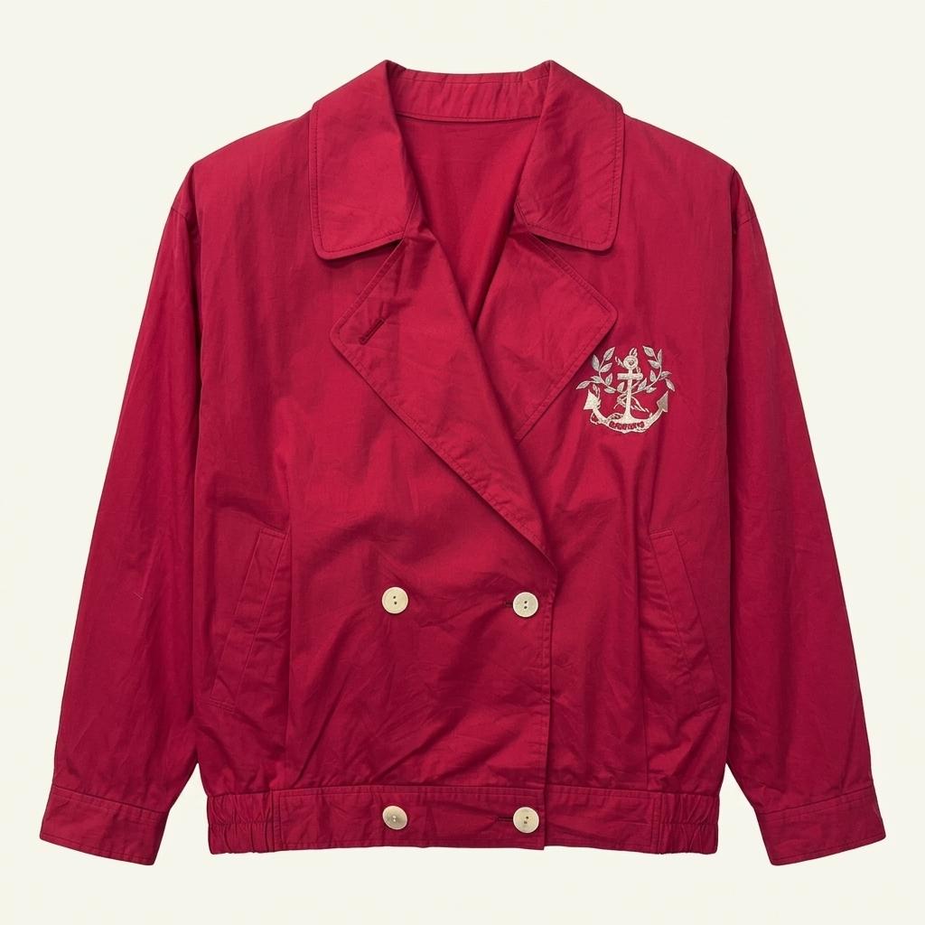 (중고) BURBERRY 버버리 레드 트렌치 크롭 자켓 1