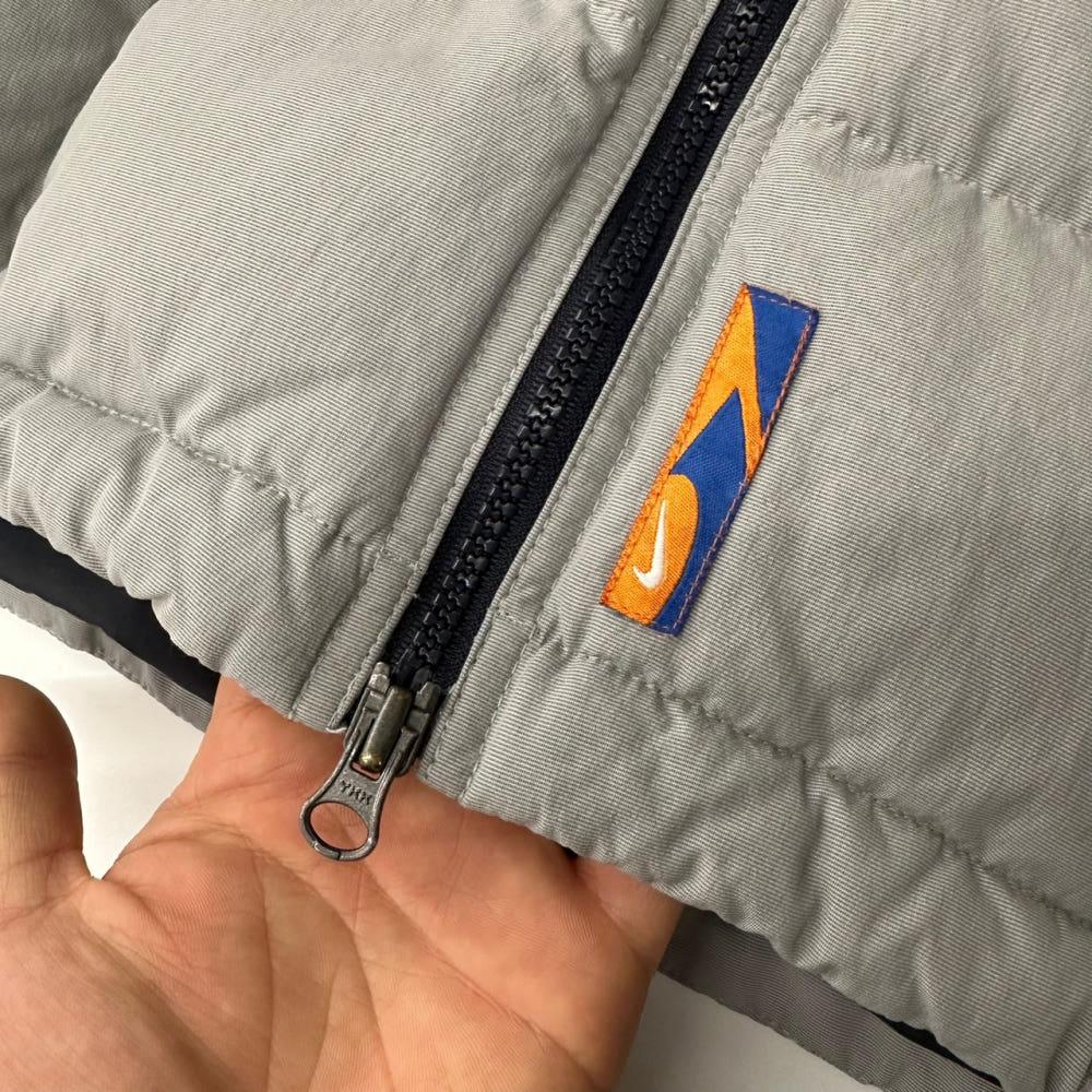 (중고)  Nike 나이키 2000‘s 제펜 퀼티드 그레이 다운 후드 패딩 10