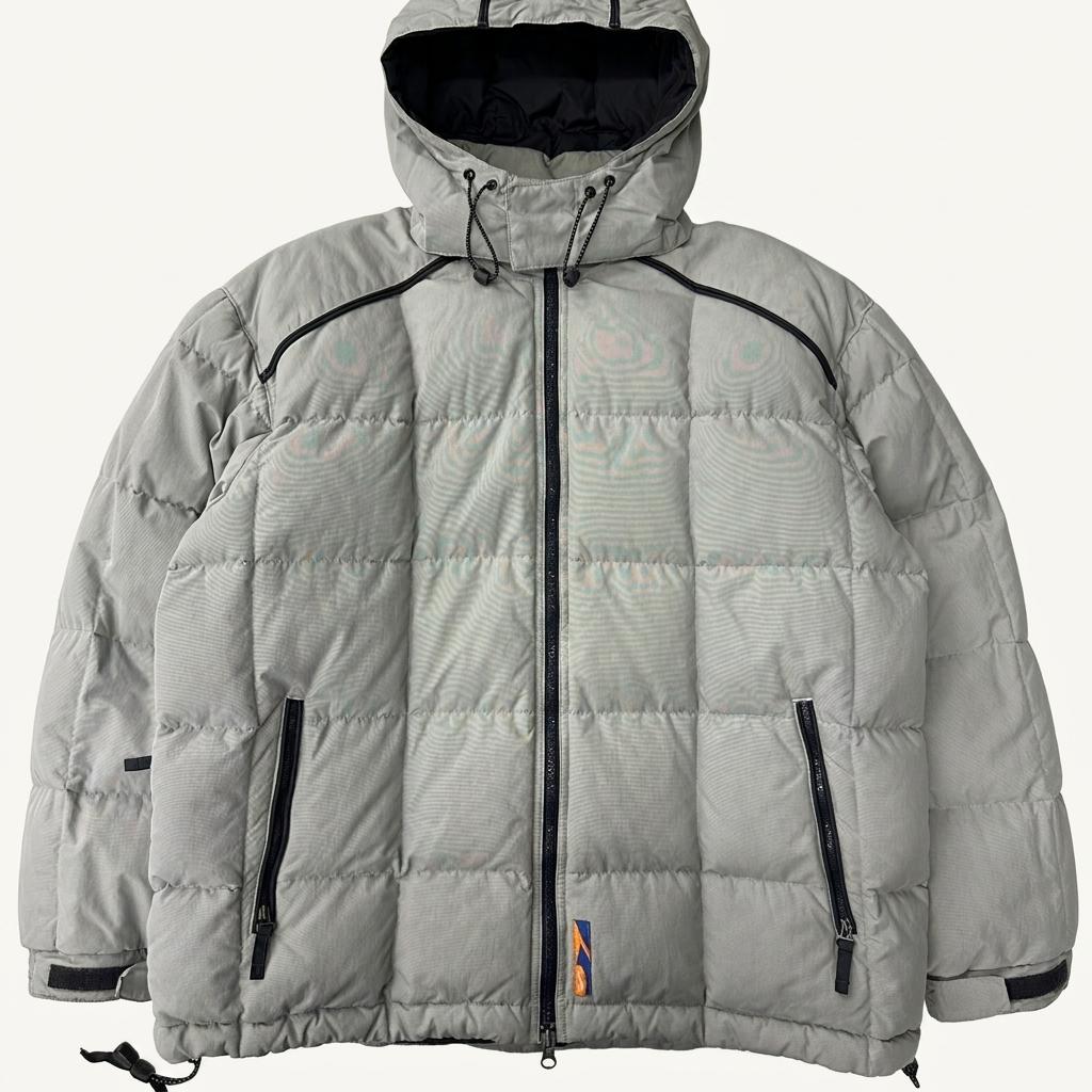 (중고)  Nike 나이키 2000‘s 제펜 퀼티드 그레이 다운 후드 패딩 1