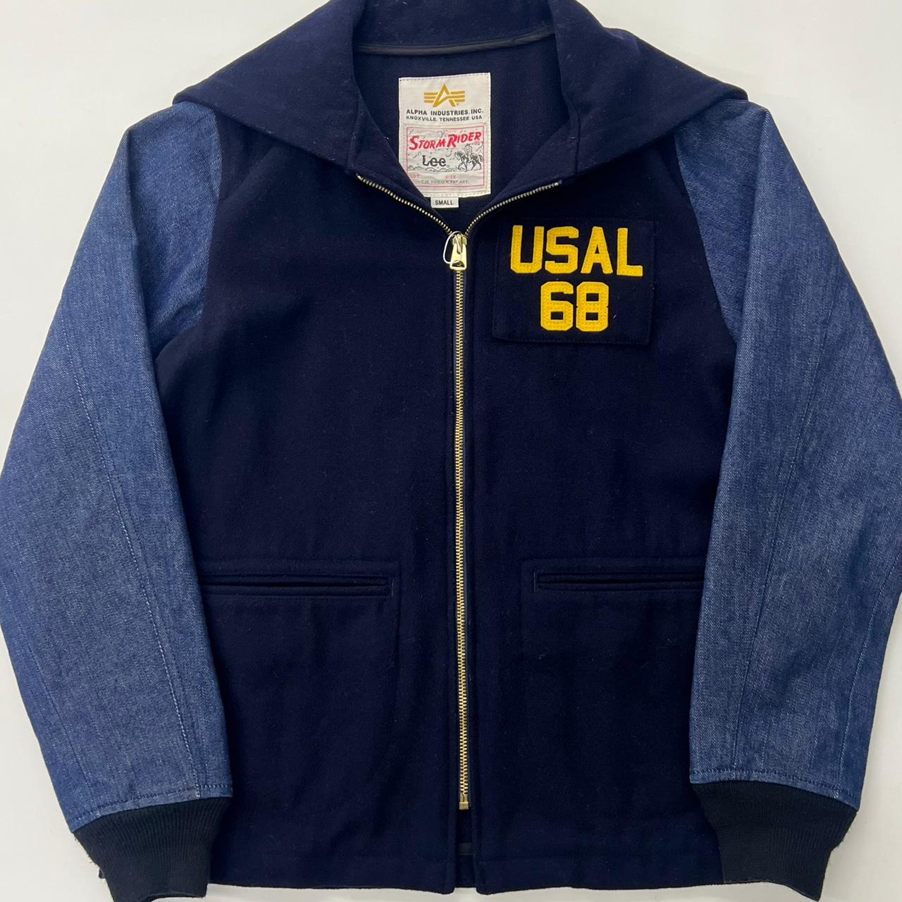(중고)Levi’s 리바이스 x 알파인더 스트리 바시티 USAL 데님 배색 지퍼 후드집업 2
