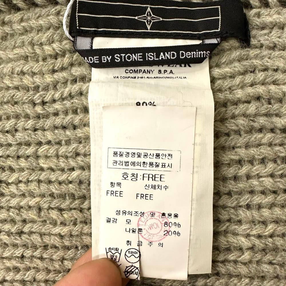 (중고) Stone lsland 스톤아일랜드 90‘s 로고 울 머플러 7