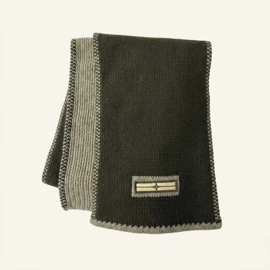 (중고) Stone lsland 스톤아일랜드 90‘s 로고 울 머플러 1