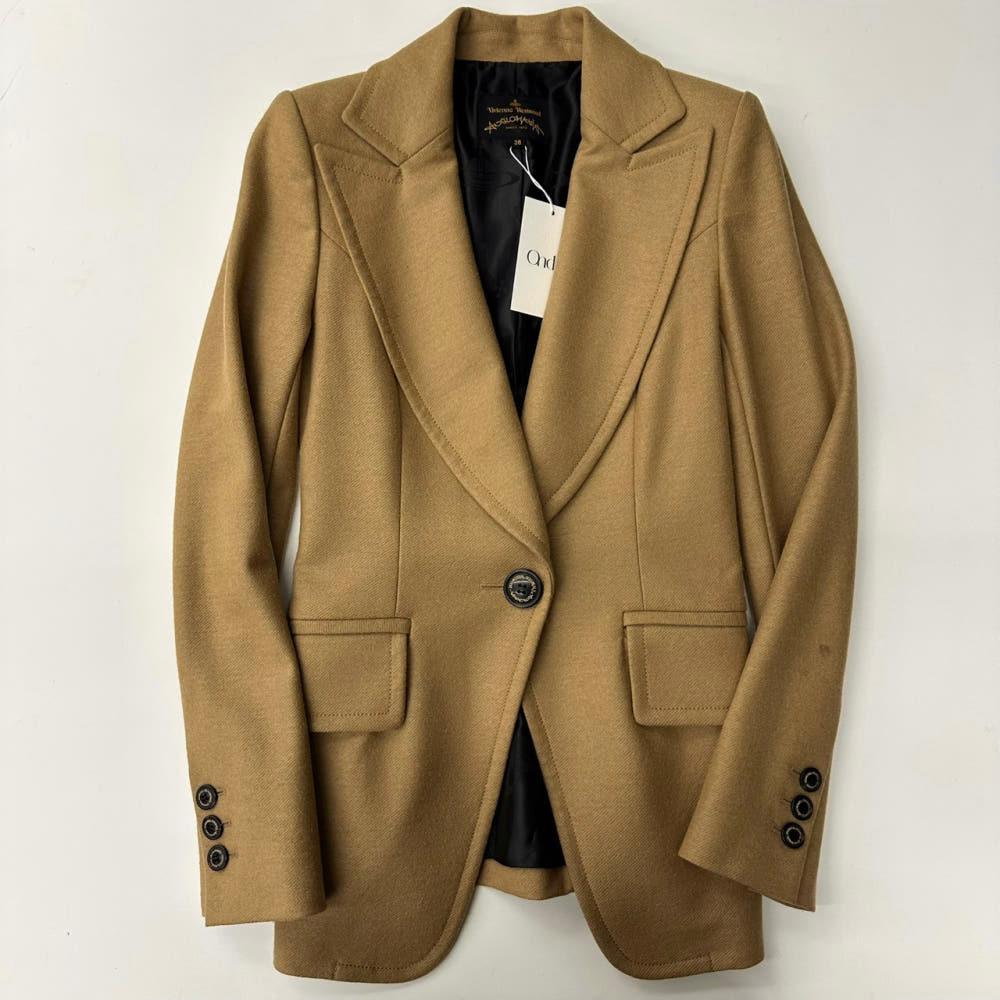 (중고) Vivienne Westwood 비비안웨스트우드 베이지 울 슬림 싱글 블레이저 3