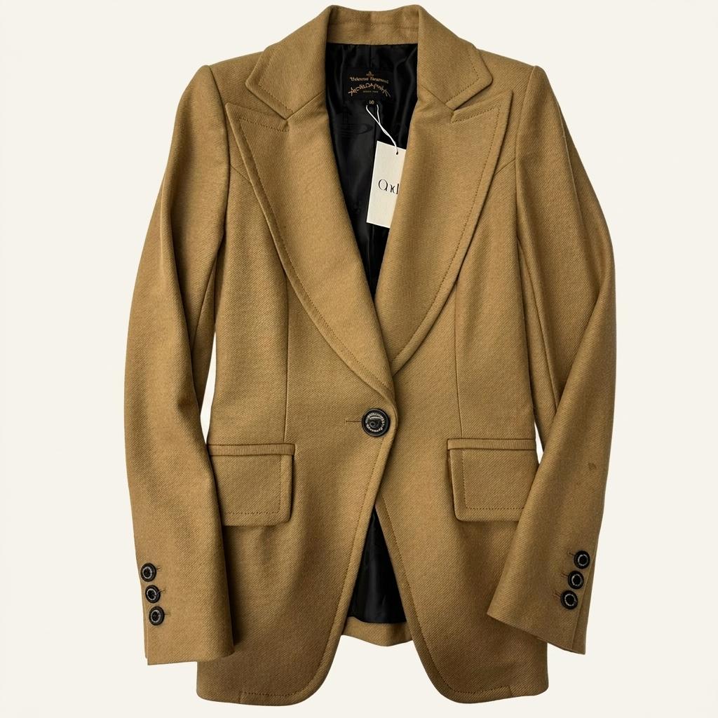 (중고) Vivienne Westwood 비비안웨스트우드 베이지 울 슬림 싱글 블레이저 1