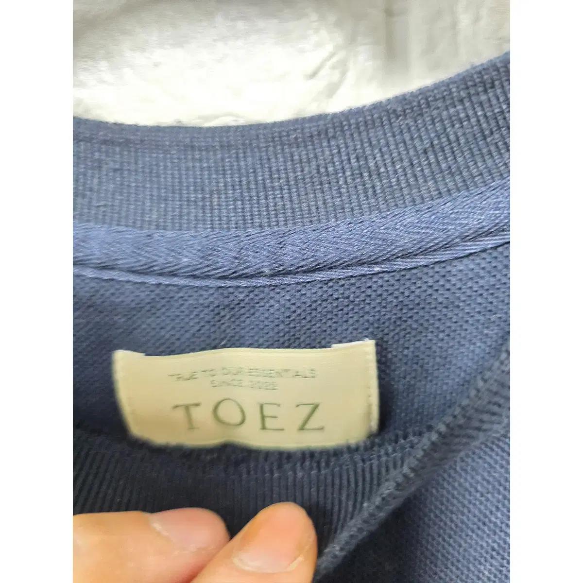 L 토즈 TOEZ 네이비 반팔 티 D447 3