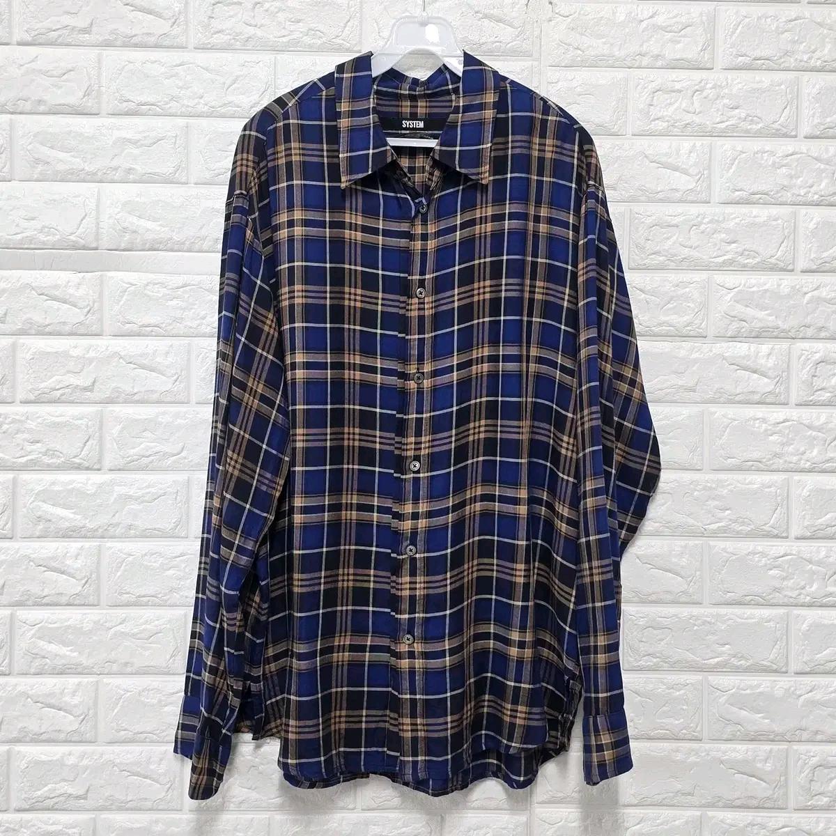 Free 19s 한섬 시스템 체크무늬 셔츠 D367 2