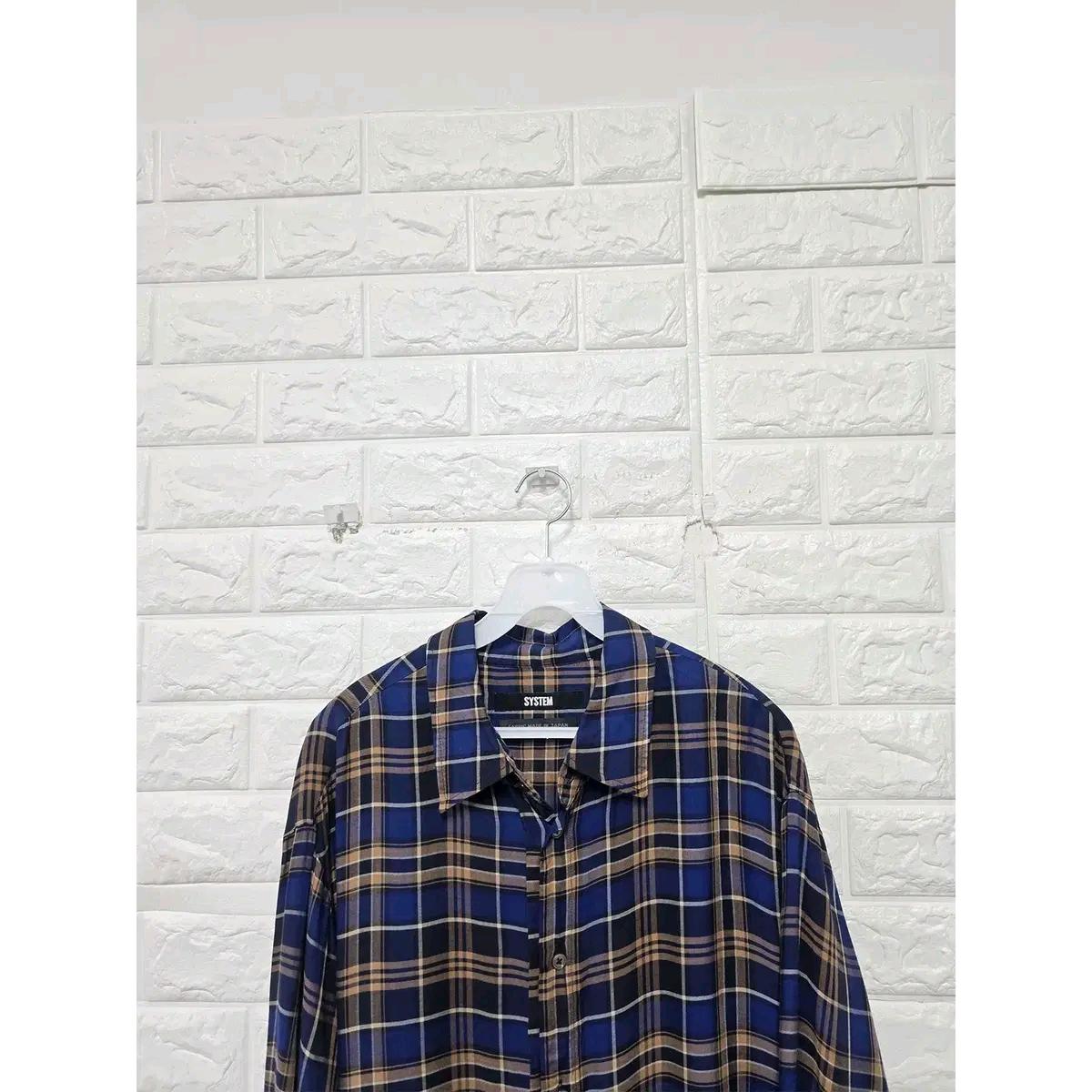 Free 19s 한섬 시스템 체크무늬 셔츠 D367 6