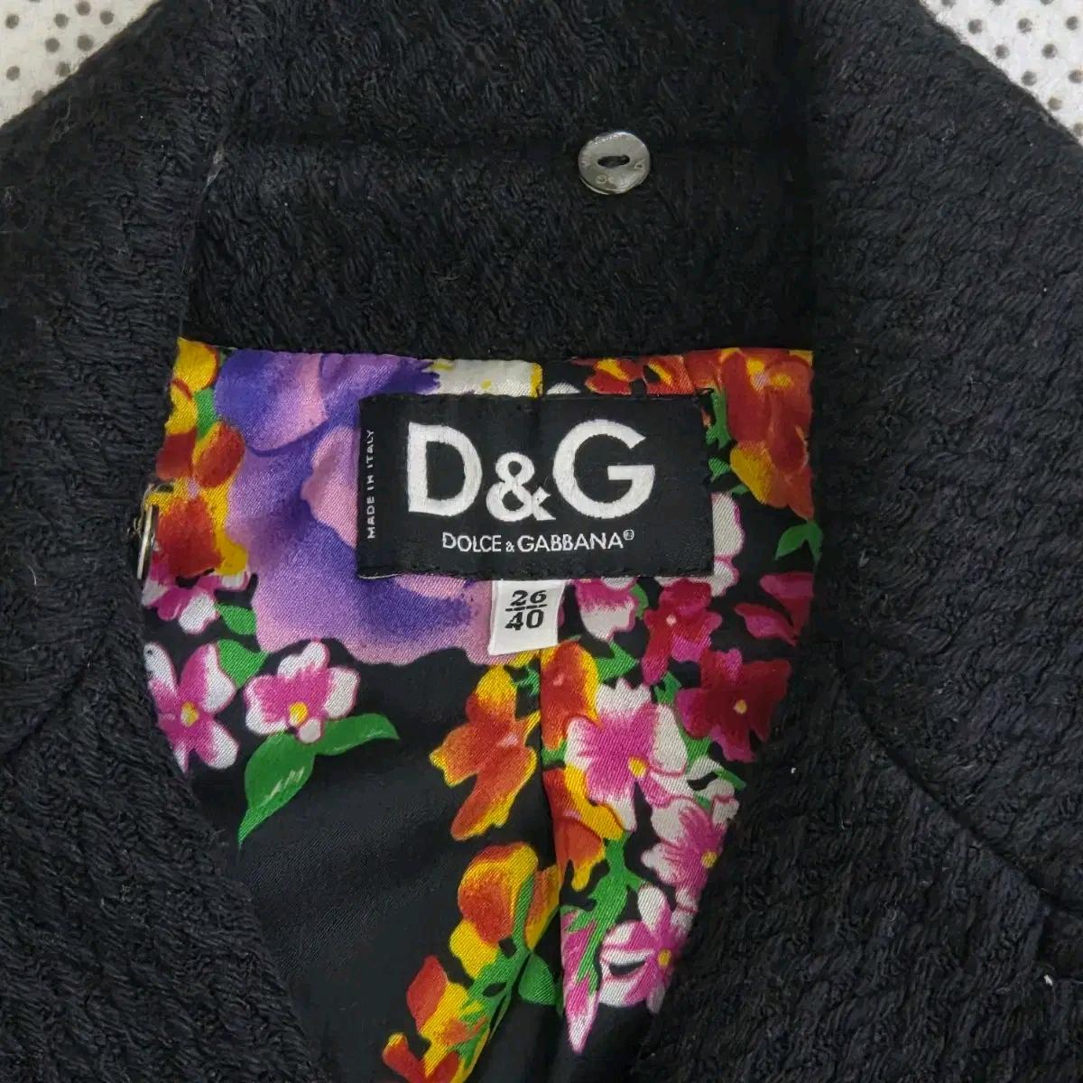 D&G 돌체앤가바나 블랙앤데님 더블 브레스트 울 코트 6