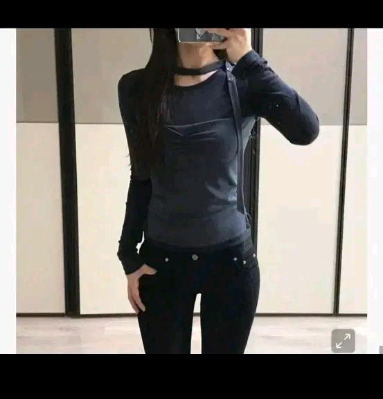 미세키서울 시스루 롱 슬리브 블랙 2