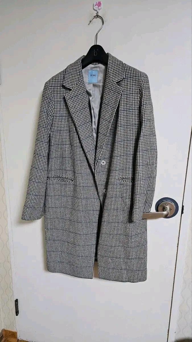 BCBG체크 모 롱자켓  2