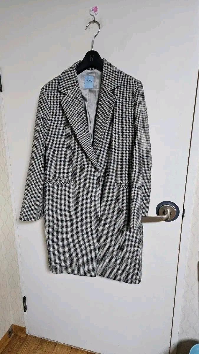 BCBG체크 모 롱자켓  3