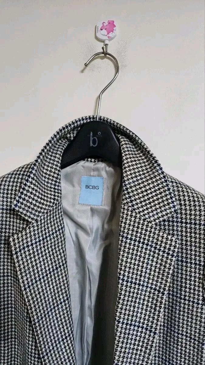 BCBG체크 모 롱자켓  8