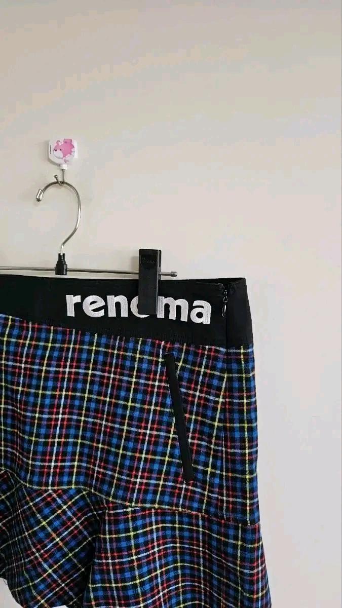 레노마 체크 패턴 플레어 미니스커트 4
