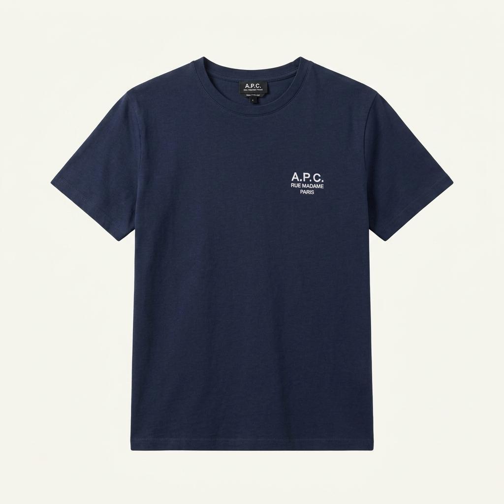 A.P.C. 아페쎄 로고 반팔 티셔츠 네이비 1