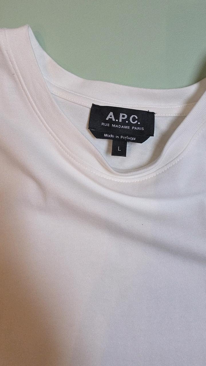 A.P.C. 로고 프린팅 반팔 티셔츠 화이트 3