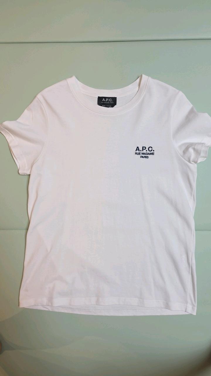 A.P.C. 로고 프린팅 반팔 티셔츠 화이트 6
