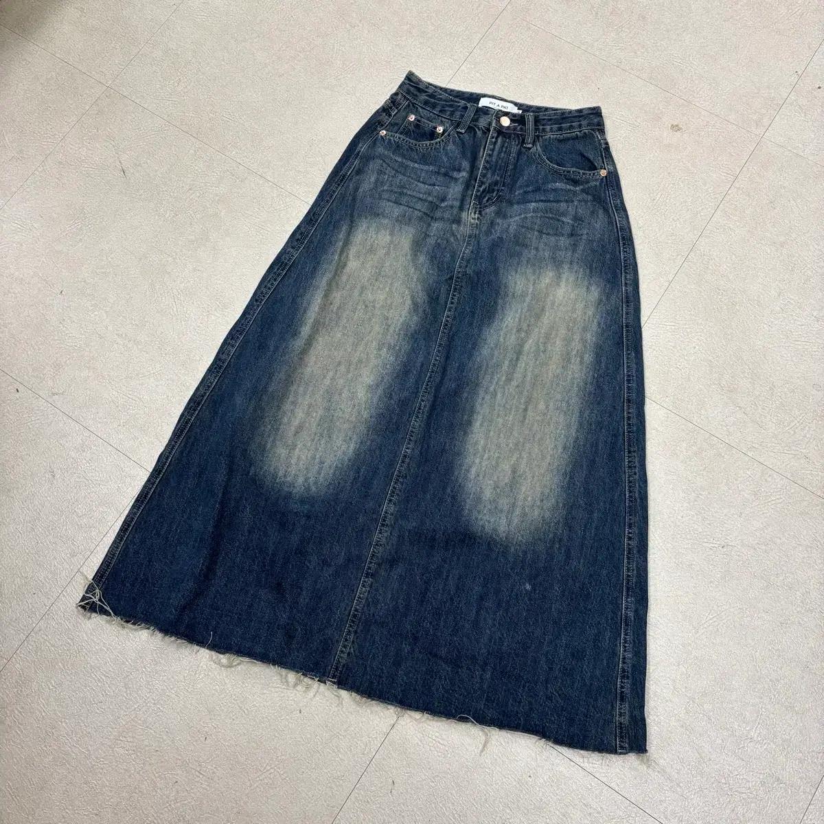 빈티지 워싱 데님 스커트 2