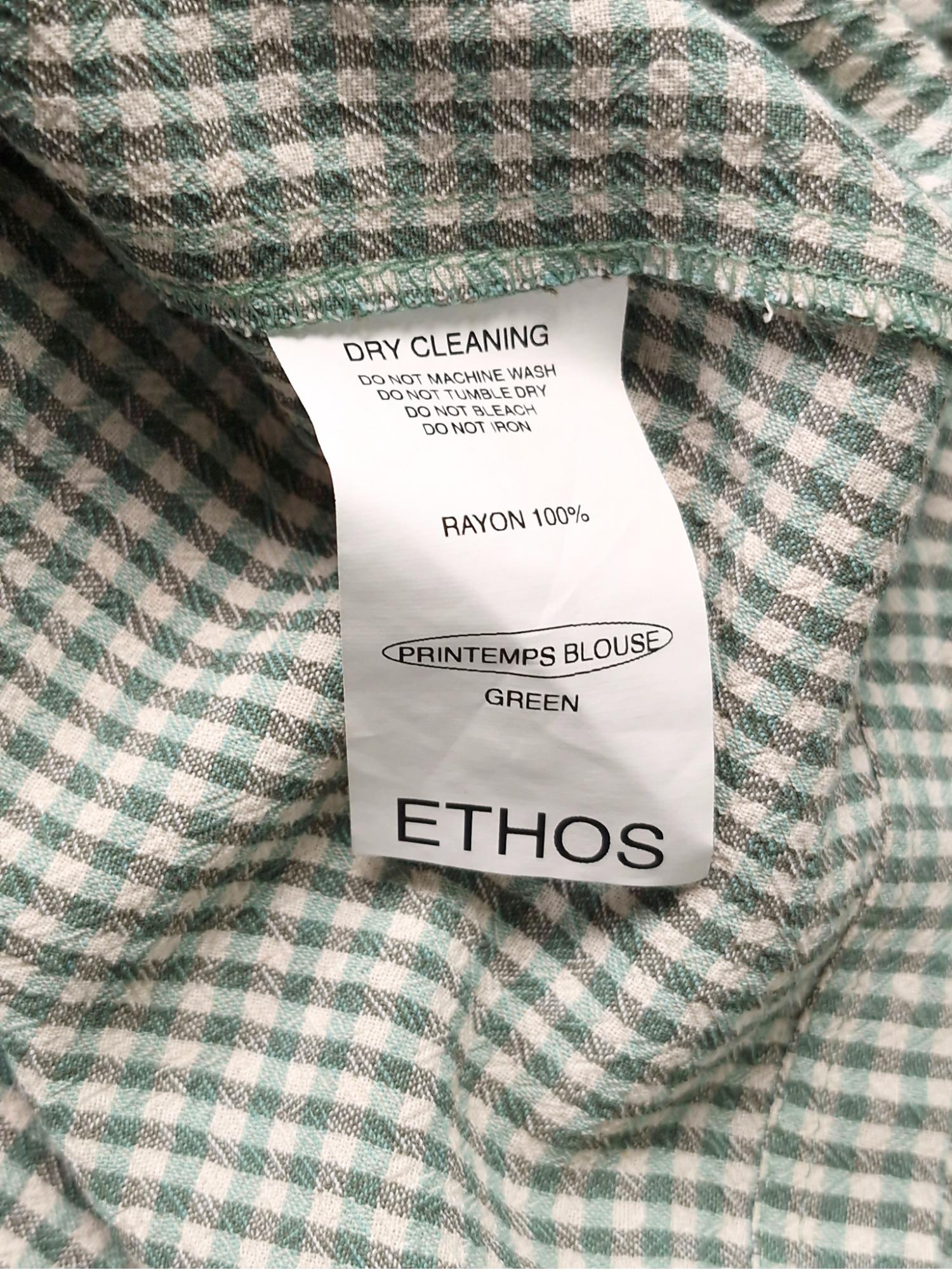 ETHOS 에토스 체크 크롭 블라우스 [A238] 5