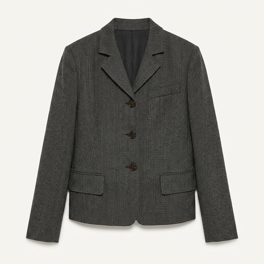 ZARA 자라 타이트핏 울 블레이저 - XS 1