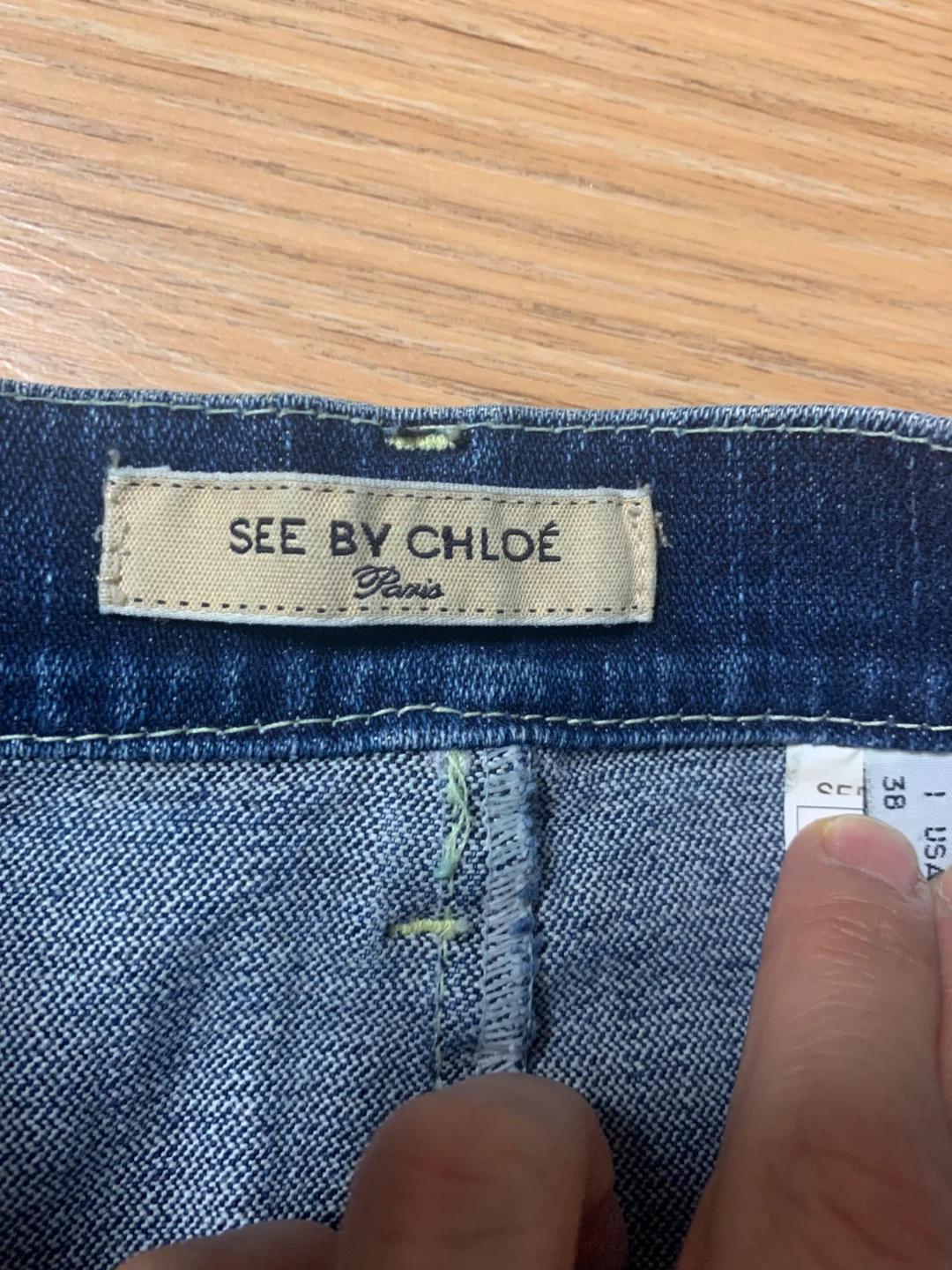 See By Chloe 데님 플레어 스커트 38사이즈 4