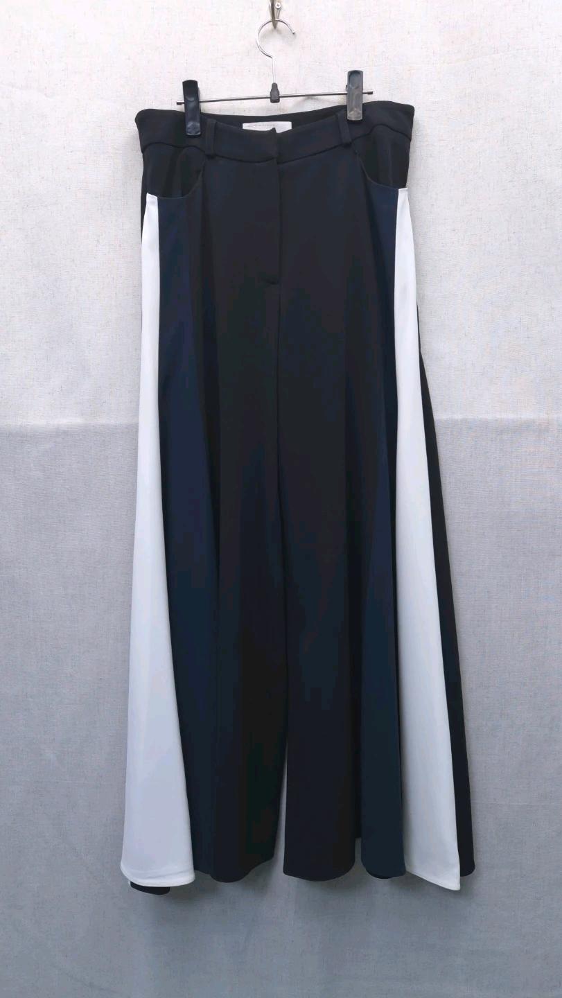 PETER PILOTTO 블랙 사이드라인 와이드 팬츠 10 2