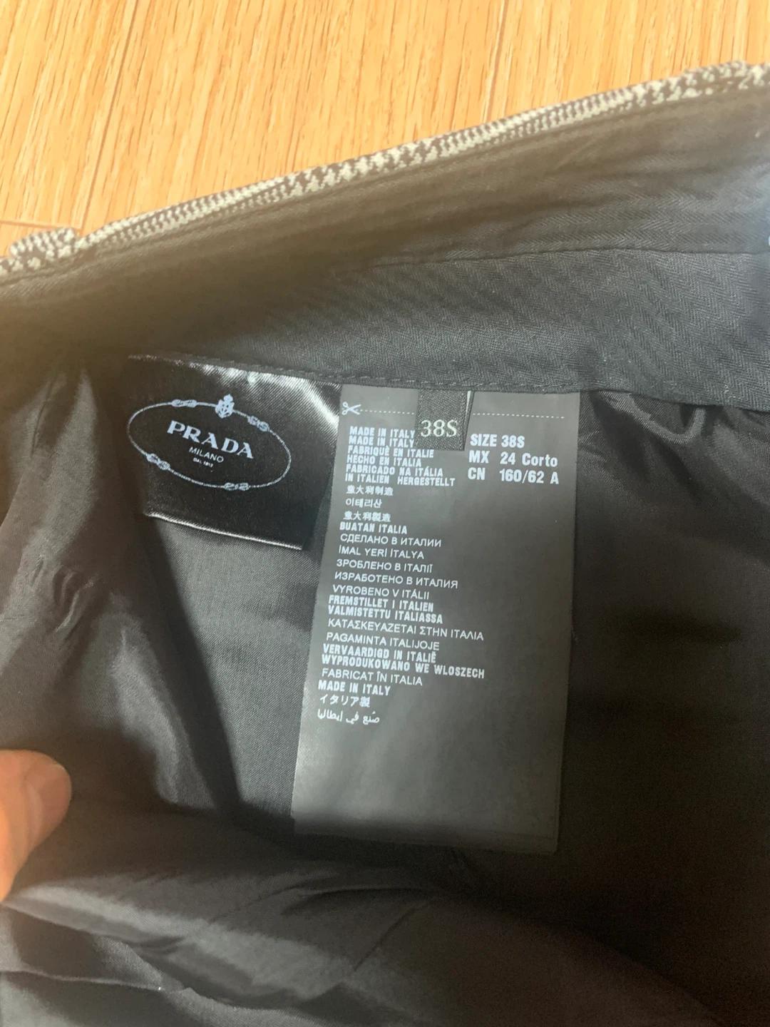 PRADA 체크 슬랙스 38S 9
