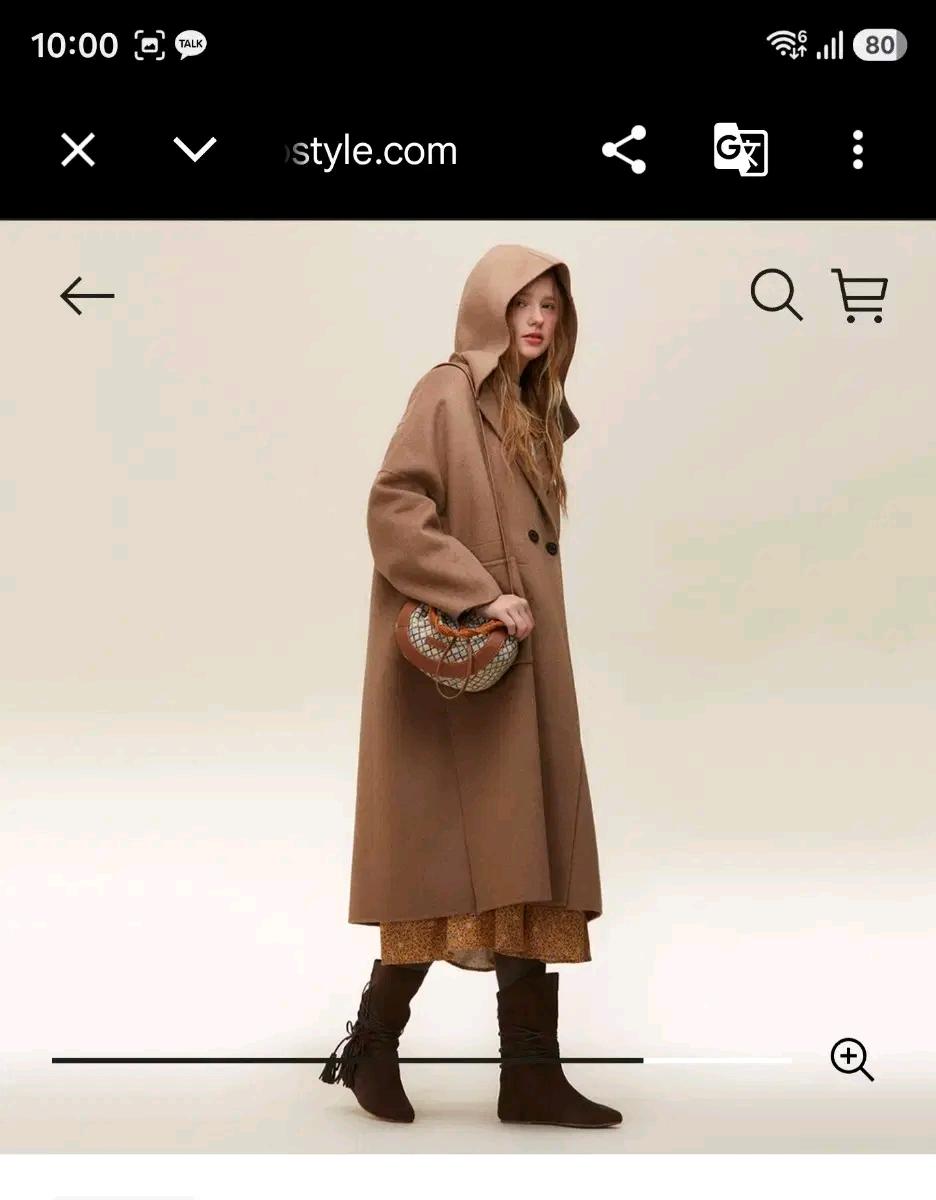 써스데이아일랜드 후드 캐시미어 혼방코트 11