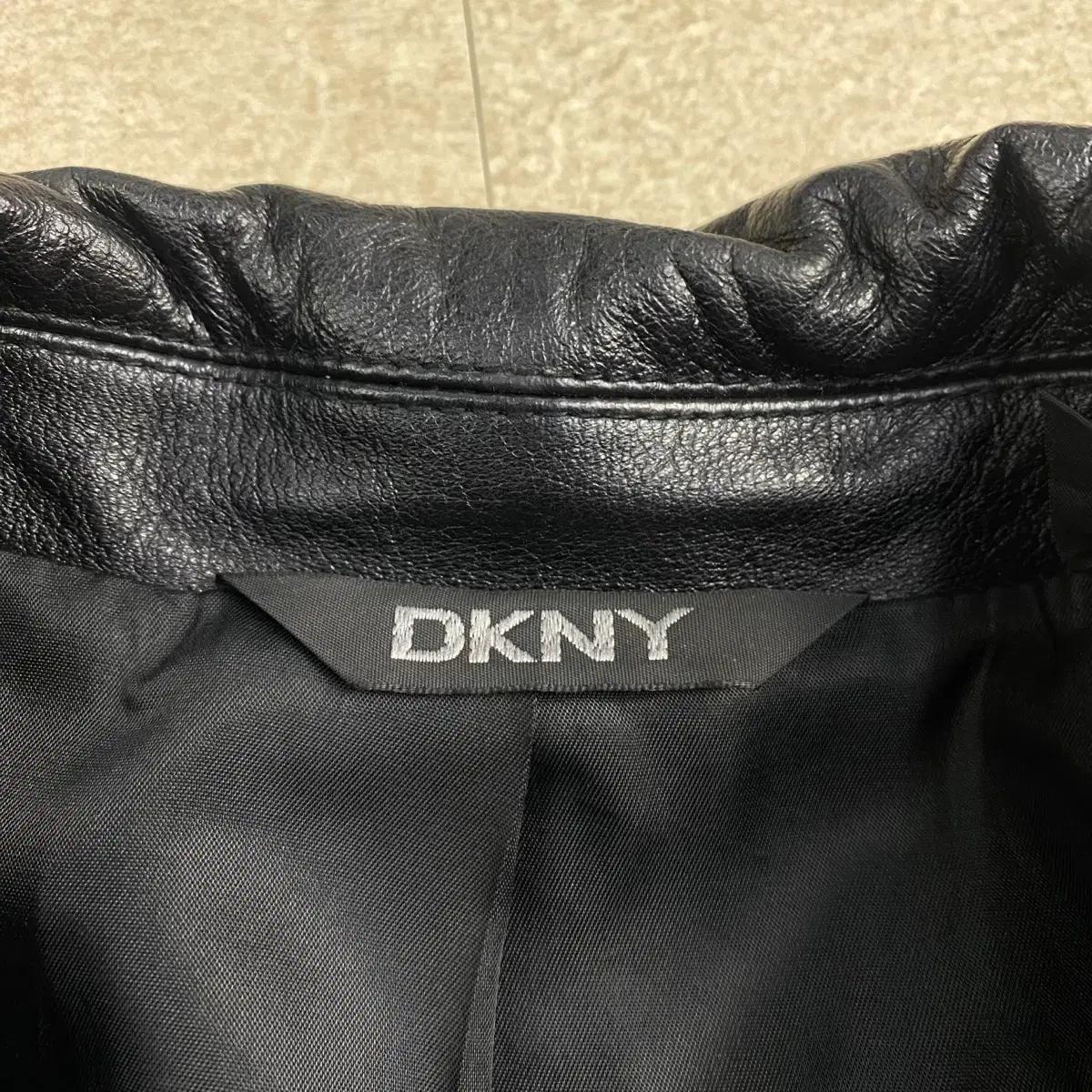 DKNY 빈티지 리얼 레더 카 코트 (100) 6