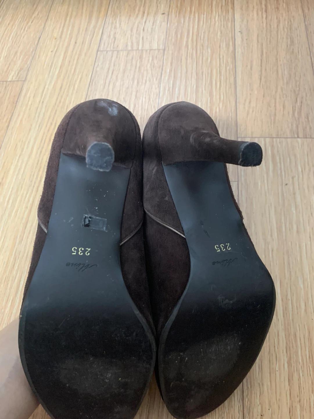 MINE 스웨이드 큐빅 펌프스  5