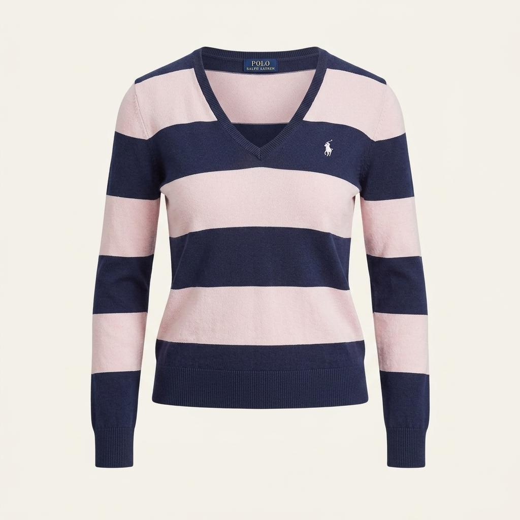 폴로 랄프로렌 스트라이프 브이넥 니트 E0609 1