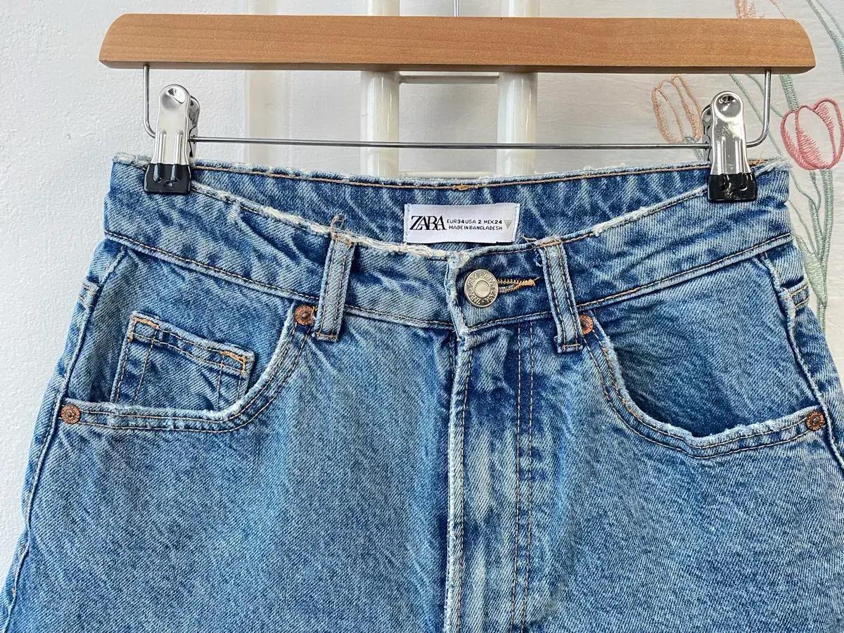자라 ZARA 데님 롤업포인트 핫팬츠 4