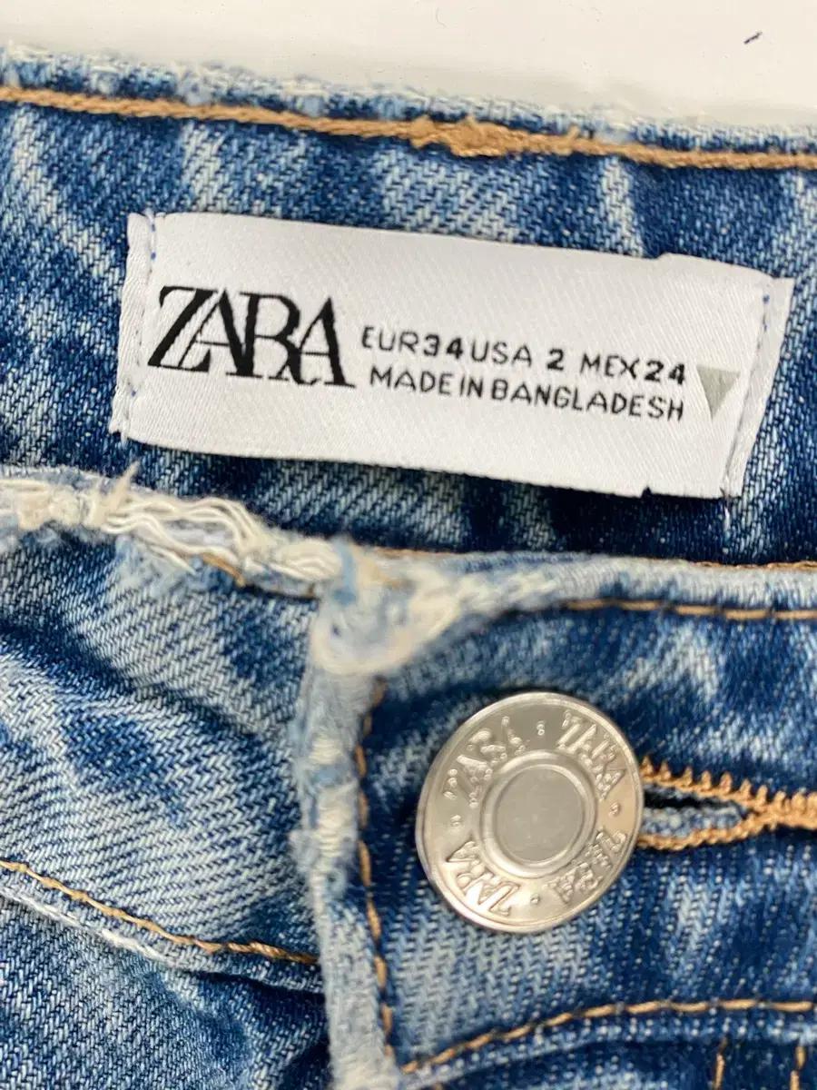 자라 ZARA 데님 롤업포인트 핫팬츠 7