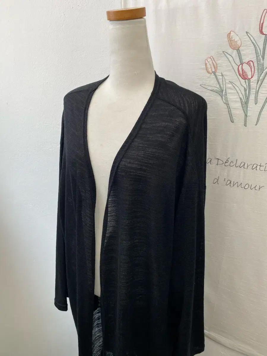 블랙 롱 로브가디건 307 5