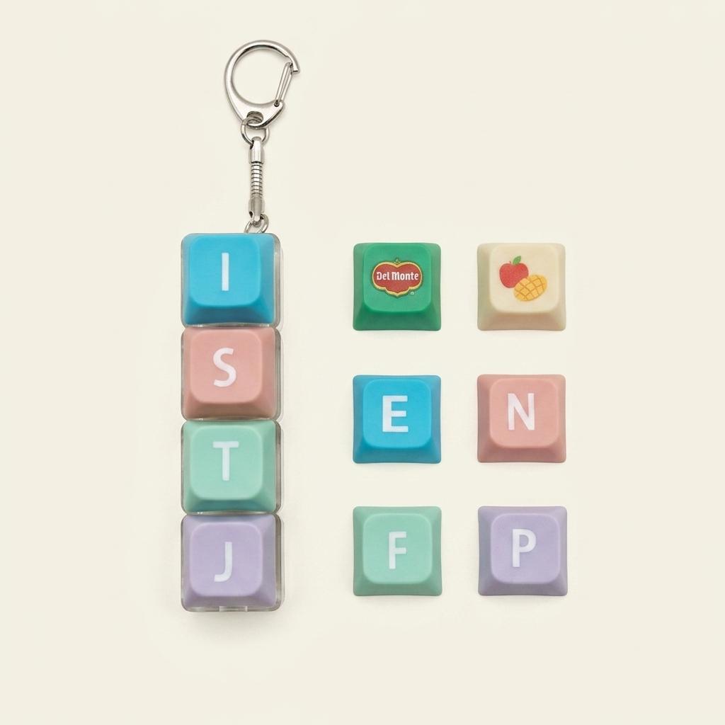 [새상품] 커스텀 MBTI 파스텔 키캡 키링 1