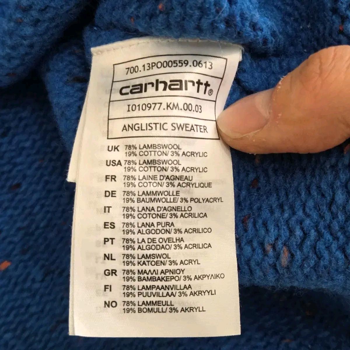 Carhartt 칼하트 블루 램스울 니트 5