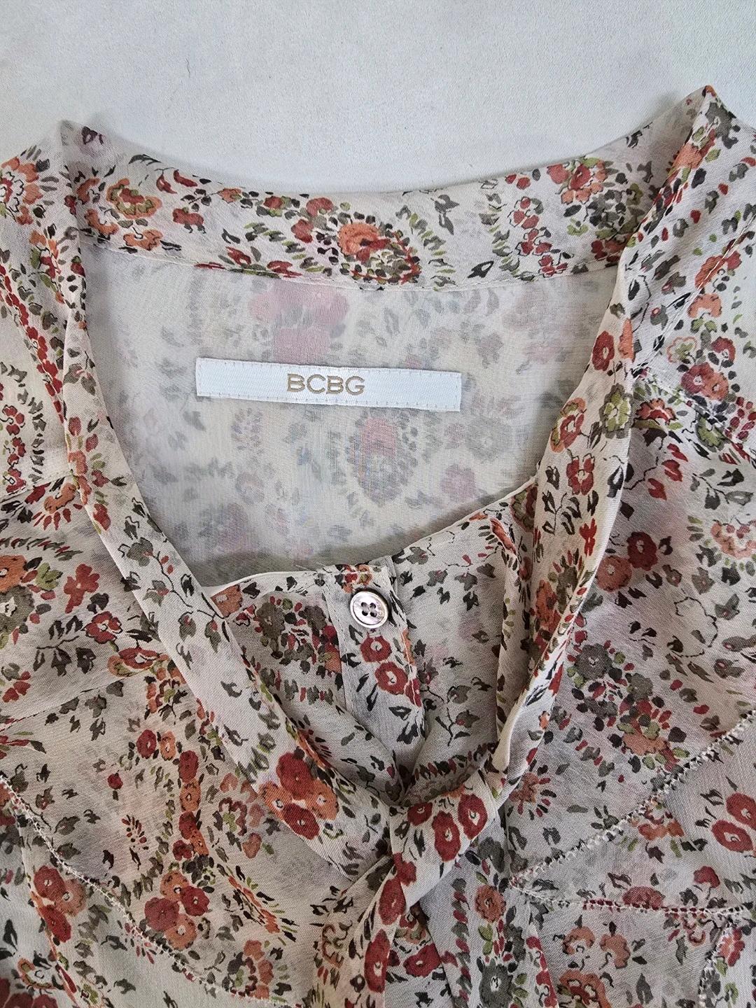Bcbg 프릴넥리본 페이즐리 블라우스 10