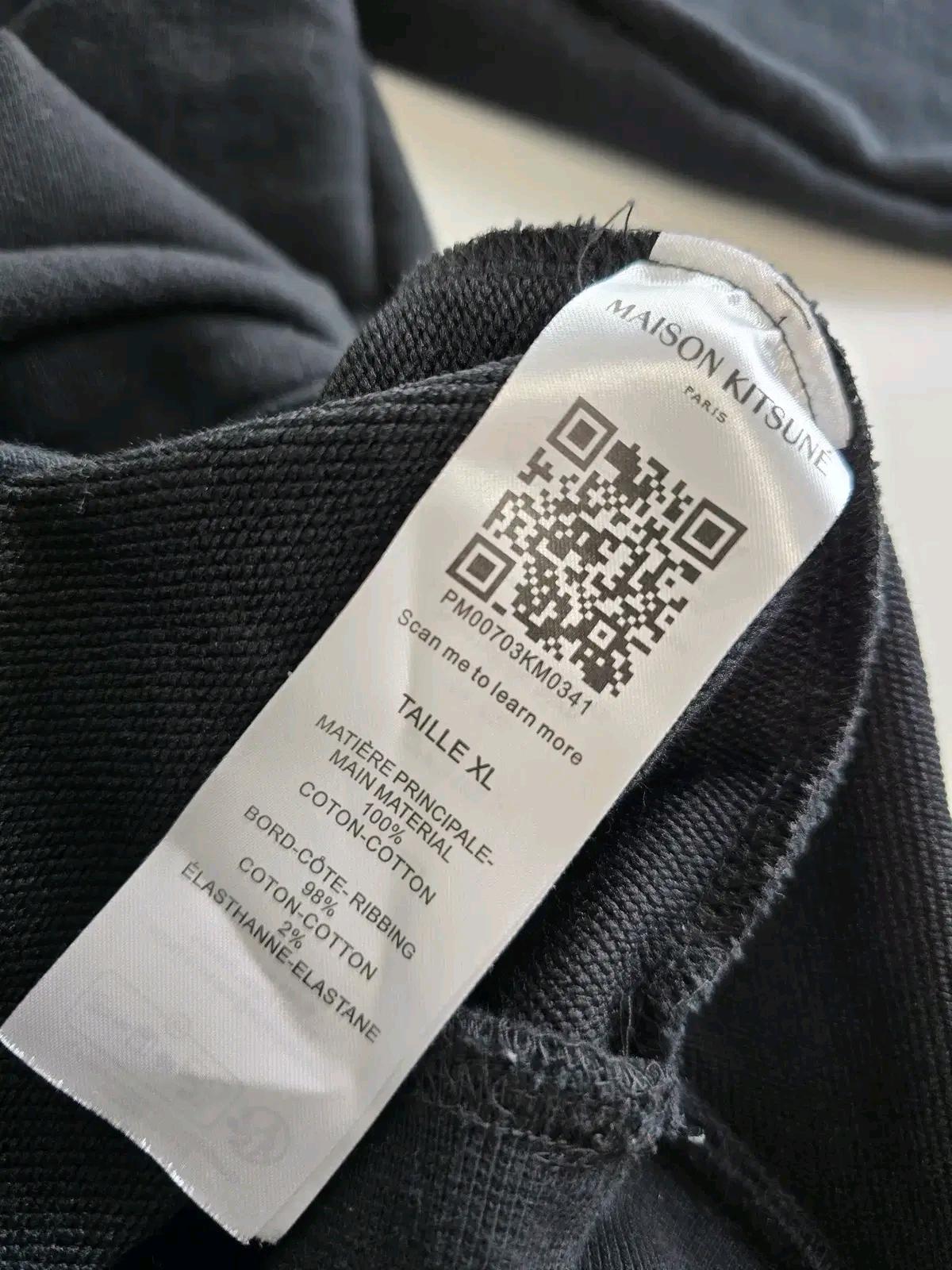 메종키츠네 그레이 폭스헤드 후드티 블랙 XL 6