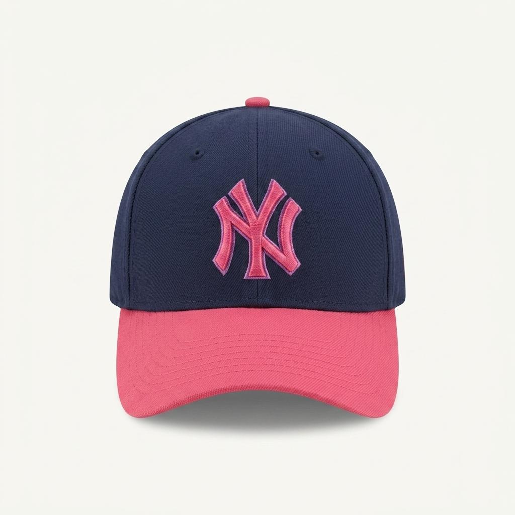 MLB 뉴욕양키스 핑크 배색 볼캡 59호 1