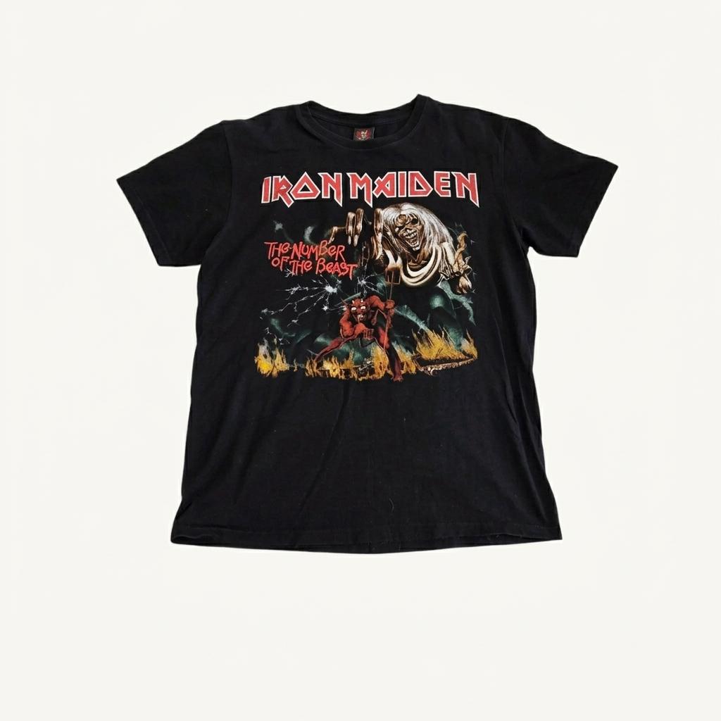 Rock Yeah 아이언 메이든 빈티지 아트워크 반팔 티셔츠 1