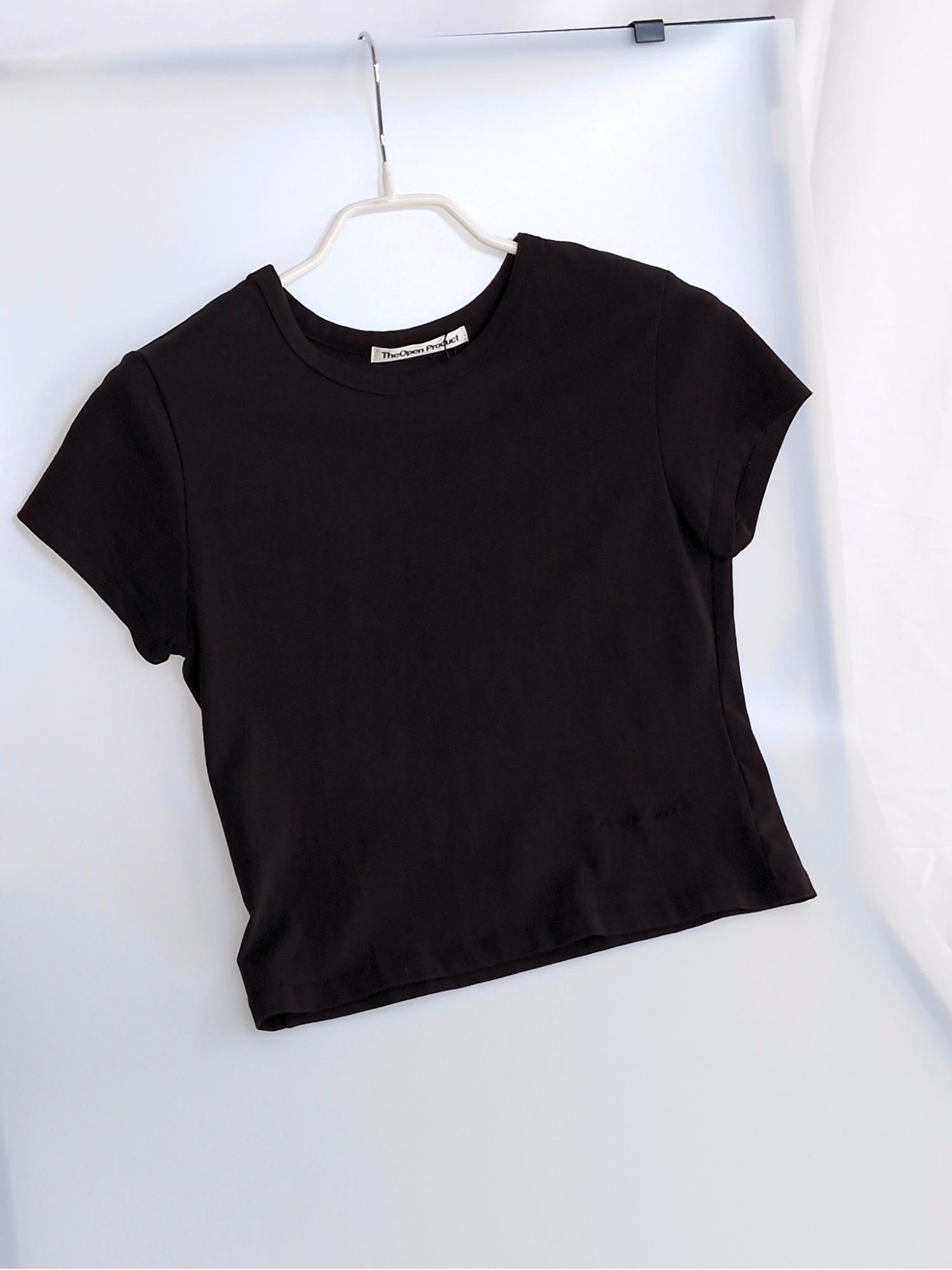 TheOpen Product 더오픈프로덕트 블랙 크롭 티셔츠 1 [A240] 2