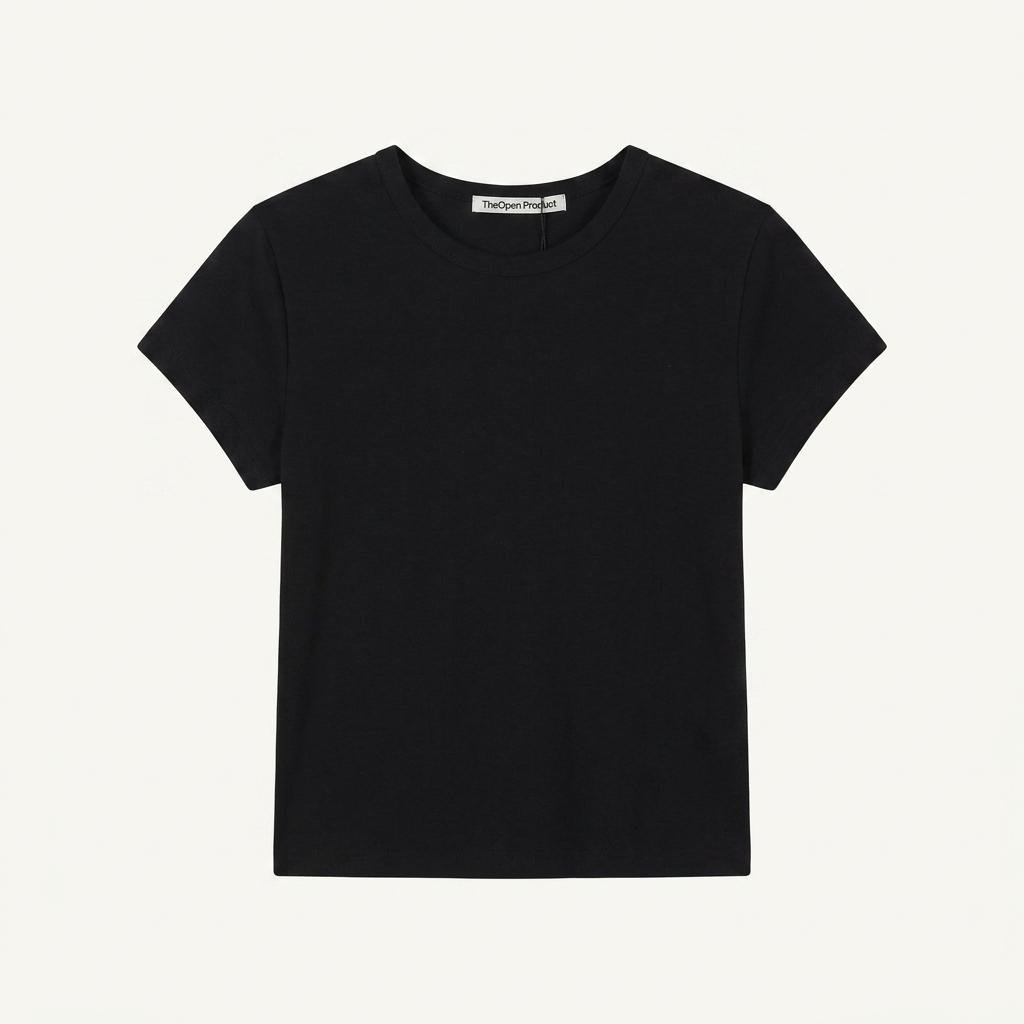 TheOpen Product 더오픈프로덕트 블랙 크롭 티셔츠 1 [A240] 1