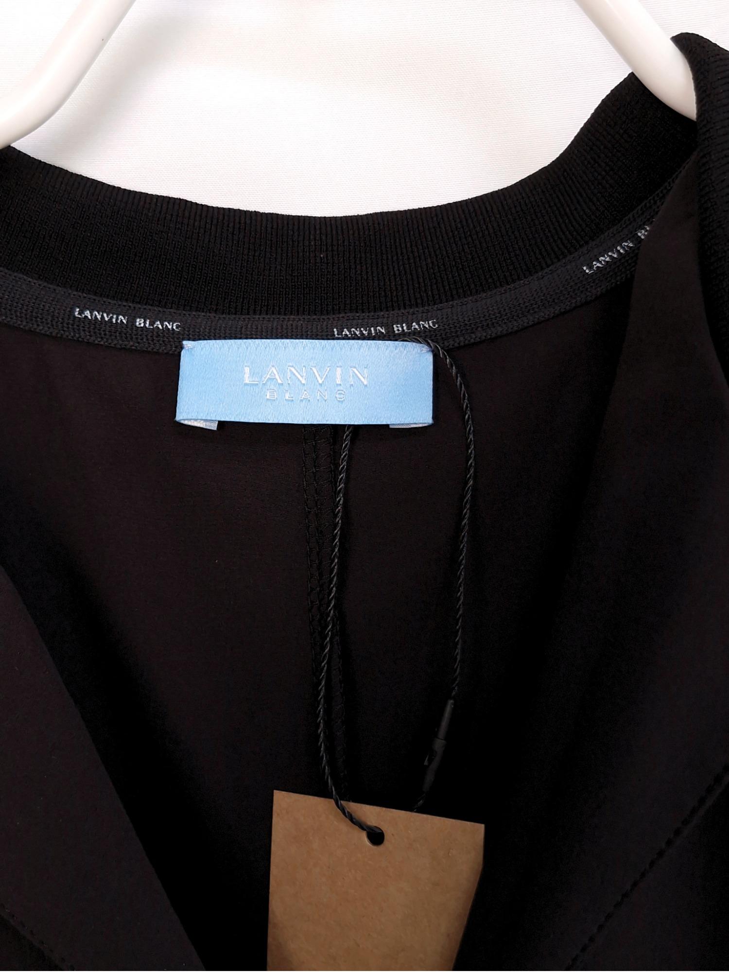 LANVIN BLANC 랑방블랑 블랙 카라 티셔츠 90 [A246] 4