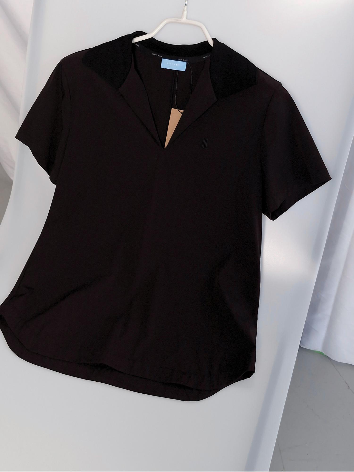 LANVIN BLANC 랑방블랑 블랙 카라 티셔츠 90 [A246] 2