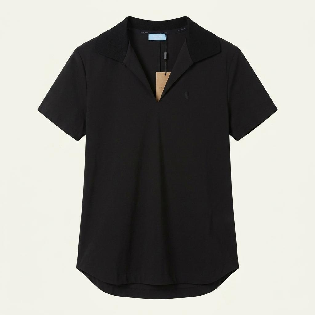 LANVIN BLANC 랑방블랑 블랙 카라 티셔츠 90 [A246] 1
