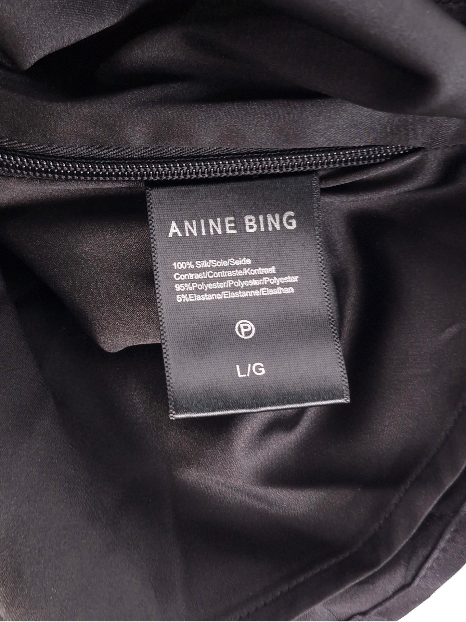 Anine Bing 애니 빙 파피용 실크 블랙 탑 L (새상품) [A264] 5