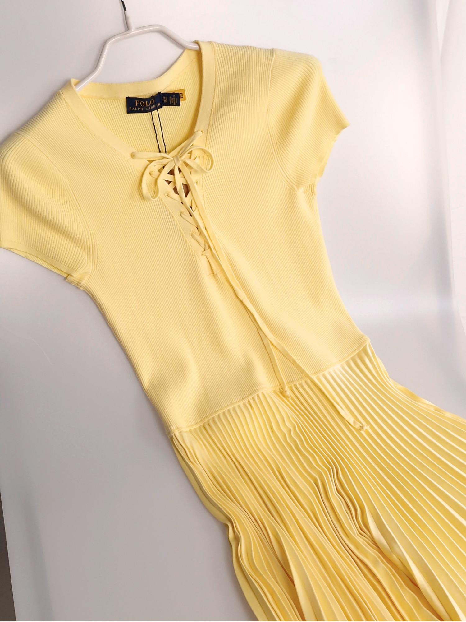 POLO RALPH LAUREN 폴로 랄프 로렌 플리츠 스커트 미디 드레스 XS[A268] 2