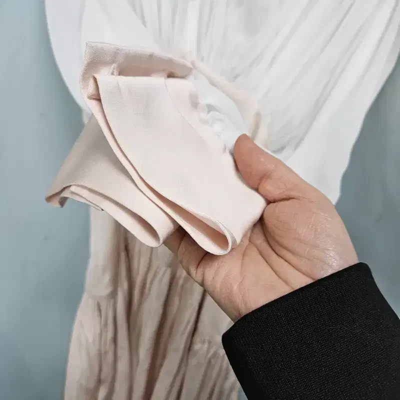 산드로 롱 원피스 쉬폰 셔링 드레스 36 6