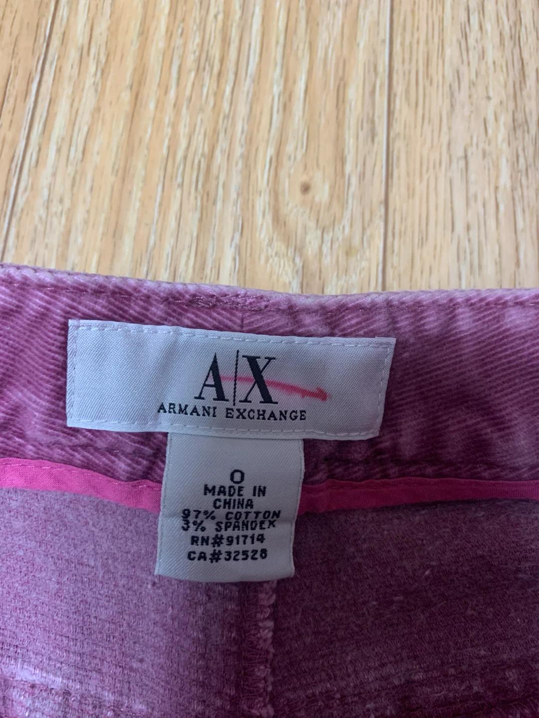 ARMANI EXCHANGE 핑크 코듀로이 부츠컷 팬츠 4