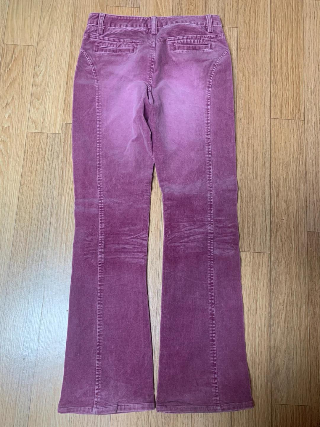 ARMANI EXCHANGE 핑크 코듀로이 부츠컷 팬츠 3